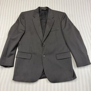 Jos A Bank Suit Jacket Mens 42SH Black Wool Travelers Collection